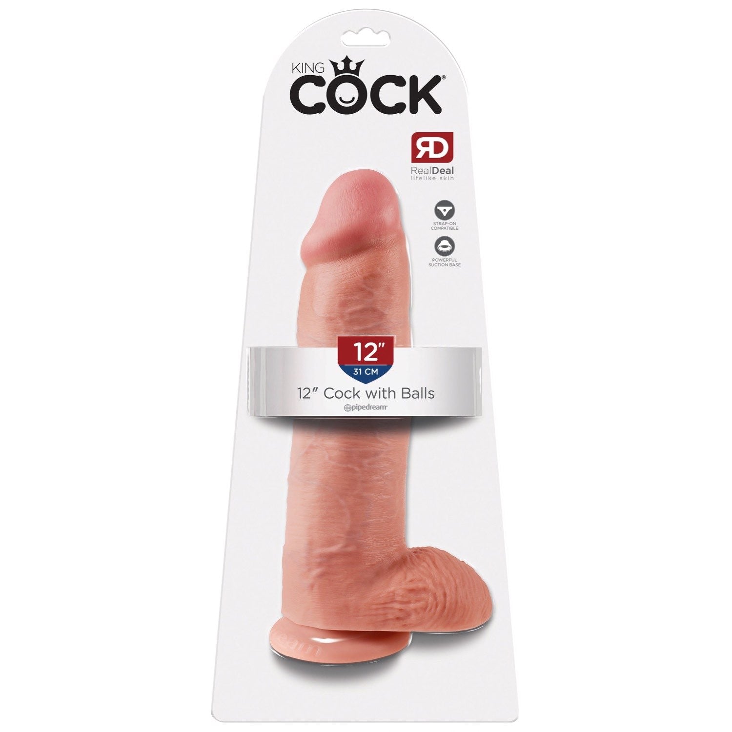 King Cock 12&quot; Cock With Balls - Flesh 30.5 cm (12&quot;) Dong by Pipedream