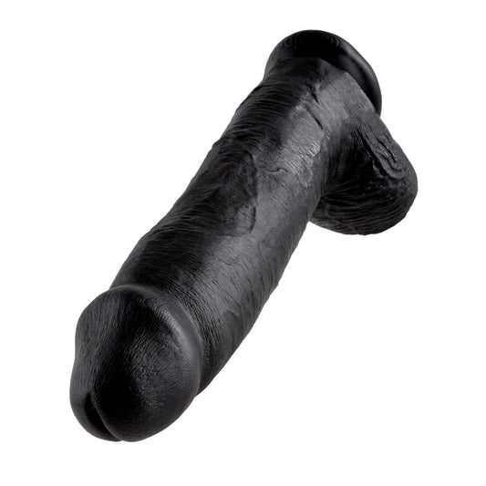 Pipedream King Cock 12&quot; Cock With Balls - Black 30.5 cm (12&quot;) Dong