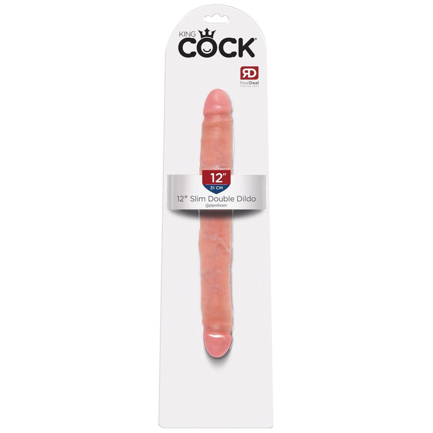 King Cock 12&quot; Slim Double Dildo - Flesh 30 cm (12&quot;) Double Dong by Pipedream
