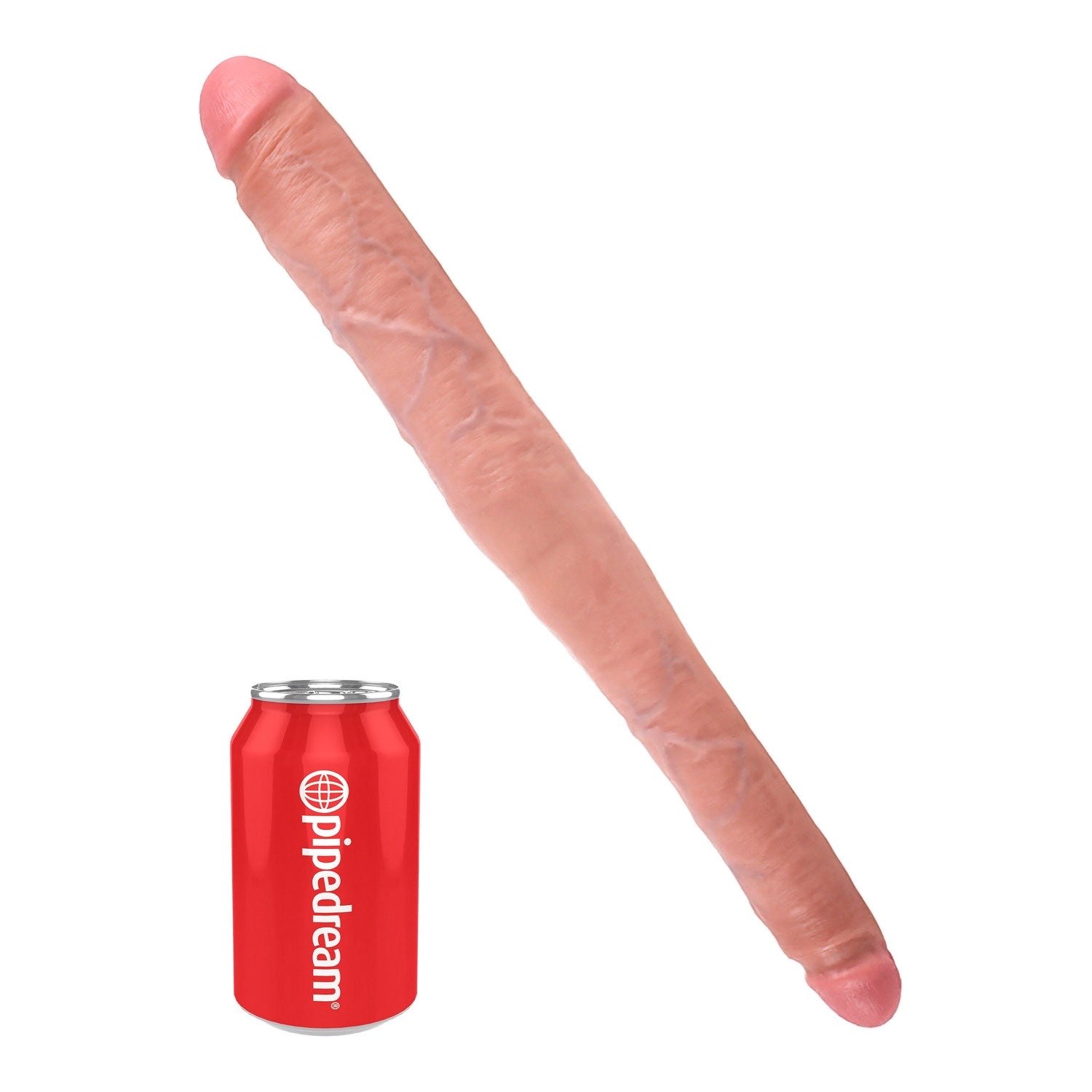 King Cock 16&quot; Tapered Double Dildo - Flesh 40.6 cm (16&quot;) Double Dong by Pipedream