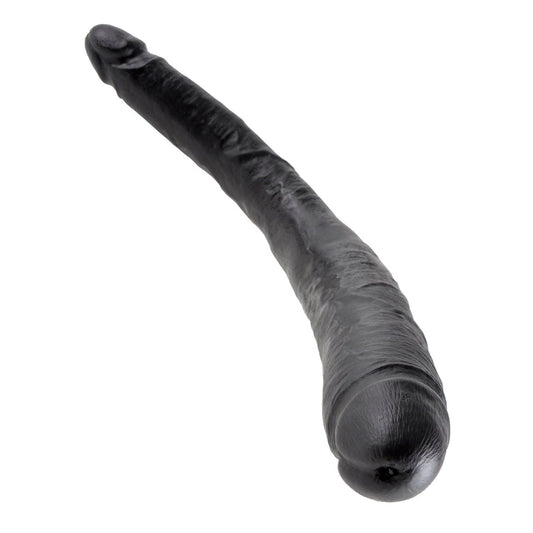 Pipedream 公鸡王 16 英寸锥形双假阳具 - 黑色 40.6 厘米（16 英寸）双阴茎