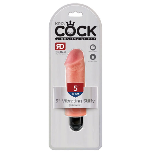 Pipedream King Cock 5&quot; Vibrating Stiffy - Flesh 12.5 cm Vibrating Dong