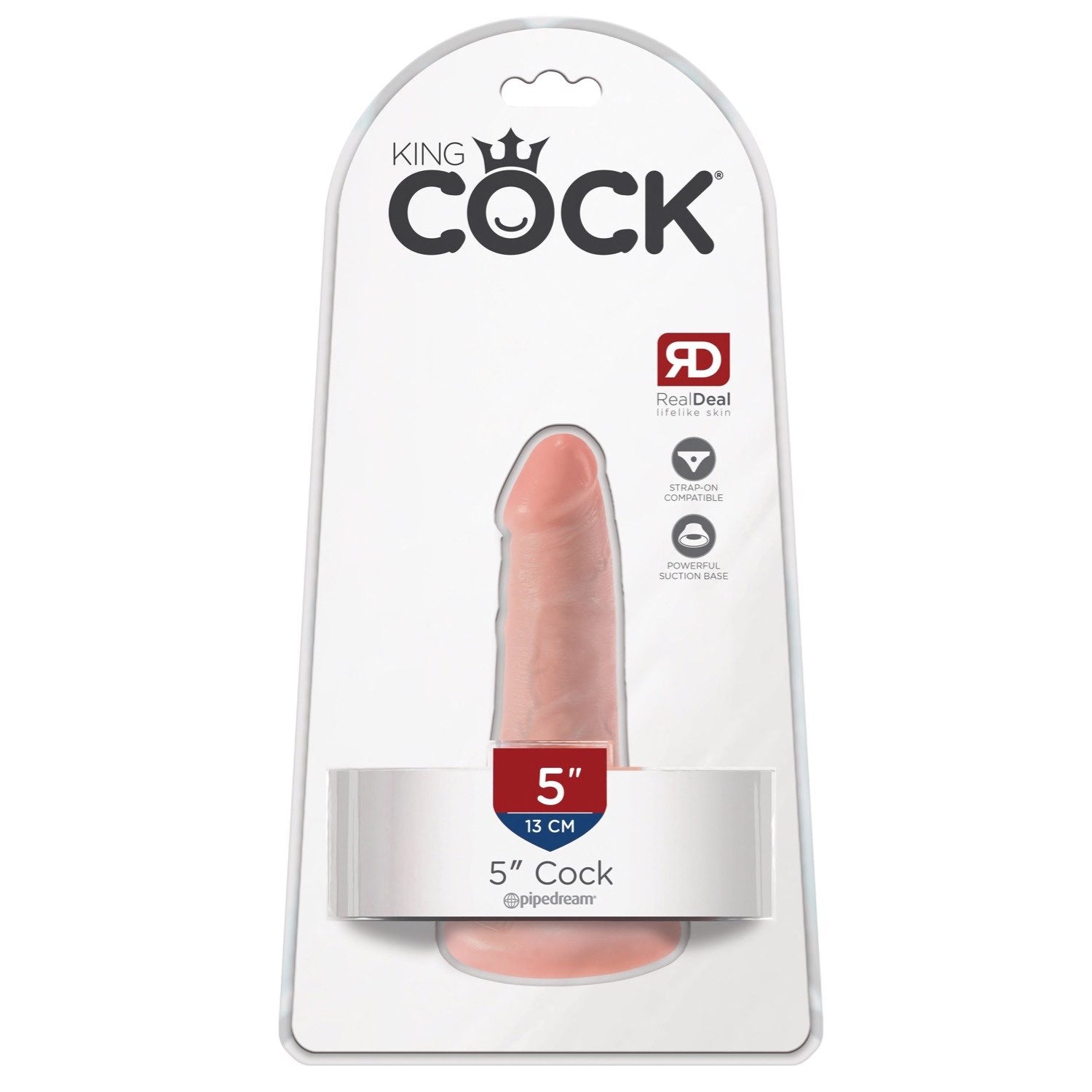 King Cock 5&quot; Cock - Flesh 12.7 cm (5&quot;) Dong by Pipedream