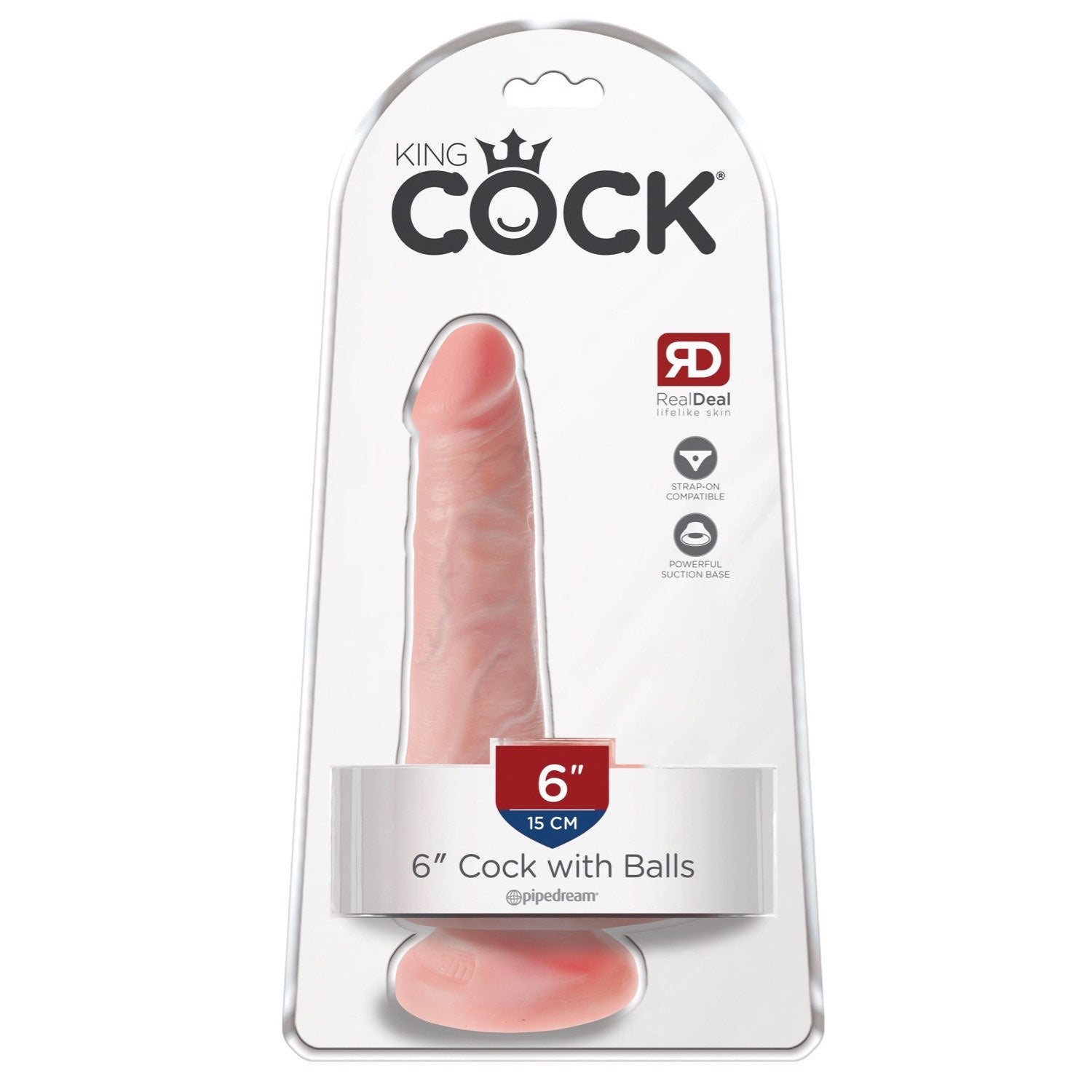 King Cock 6&quot; Cock with Balls - Flesh 15.2 cm Dong by Pipedream