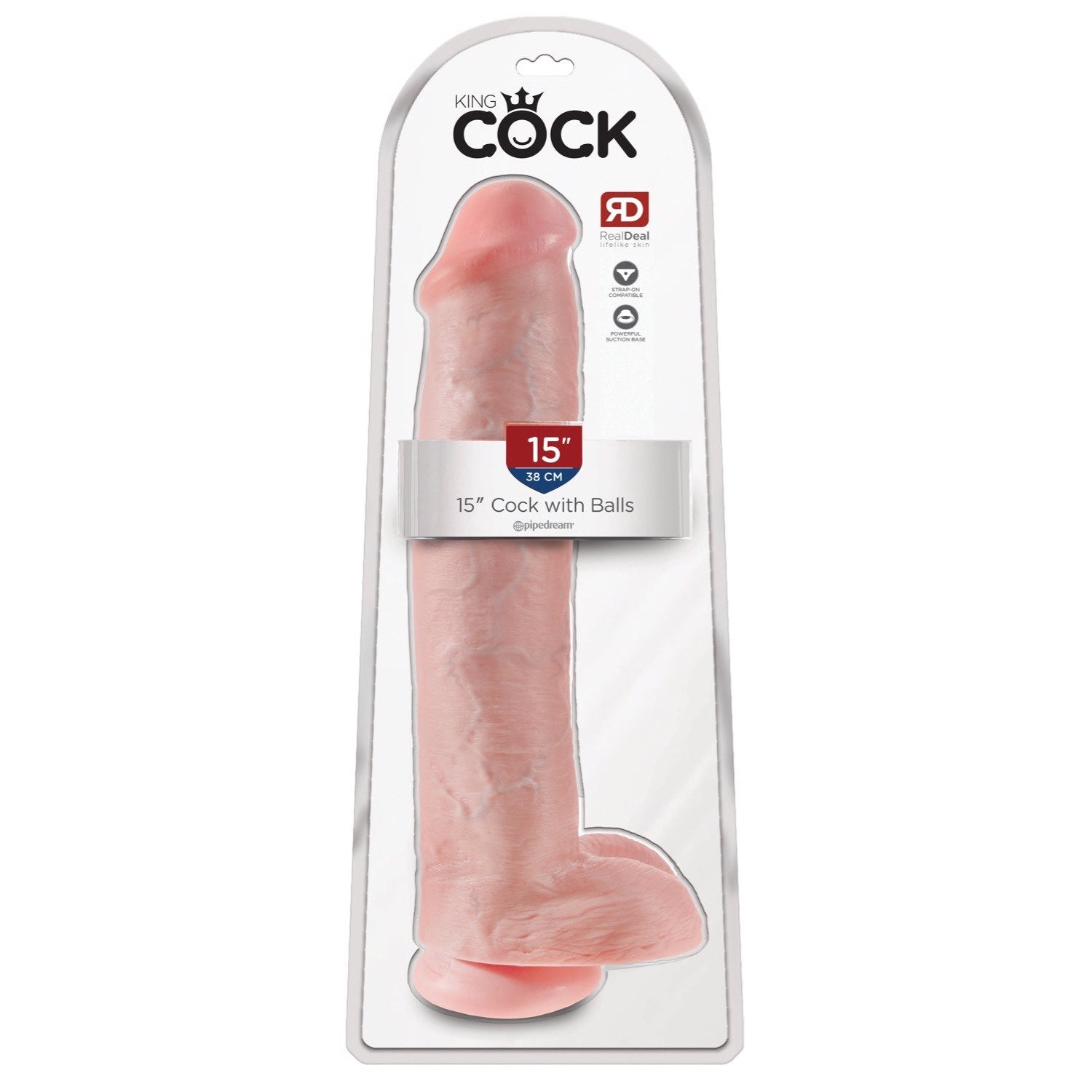 King Cock 15&quot; Cock with Balls - Flesh 38.1 cm Dong by Pipedream