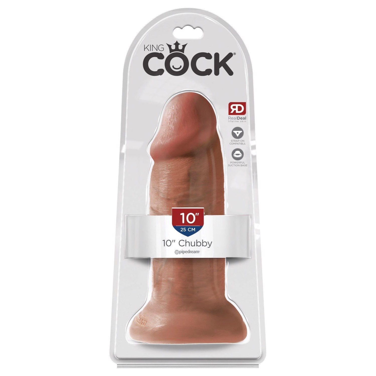 King Cock 10IN Chubby - Tan by Pipedream