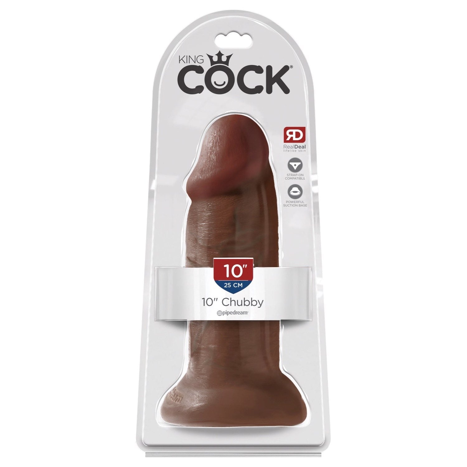 King Cock 10IN Chubby - Brown by Pipedream