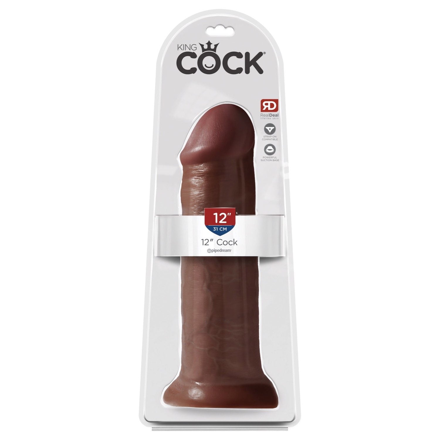 King Cock 12IN Cock - Brown by Pipedream