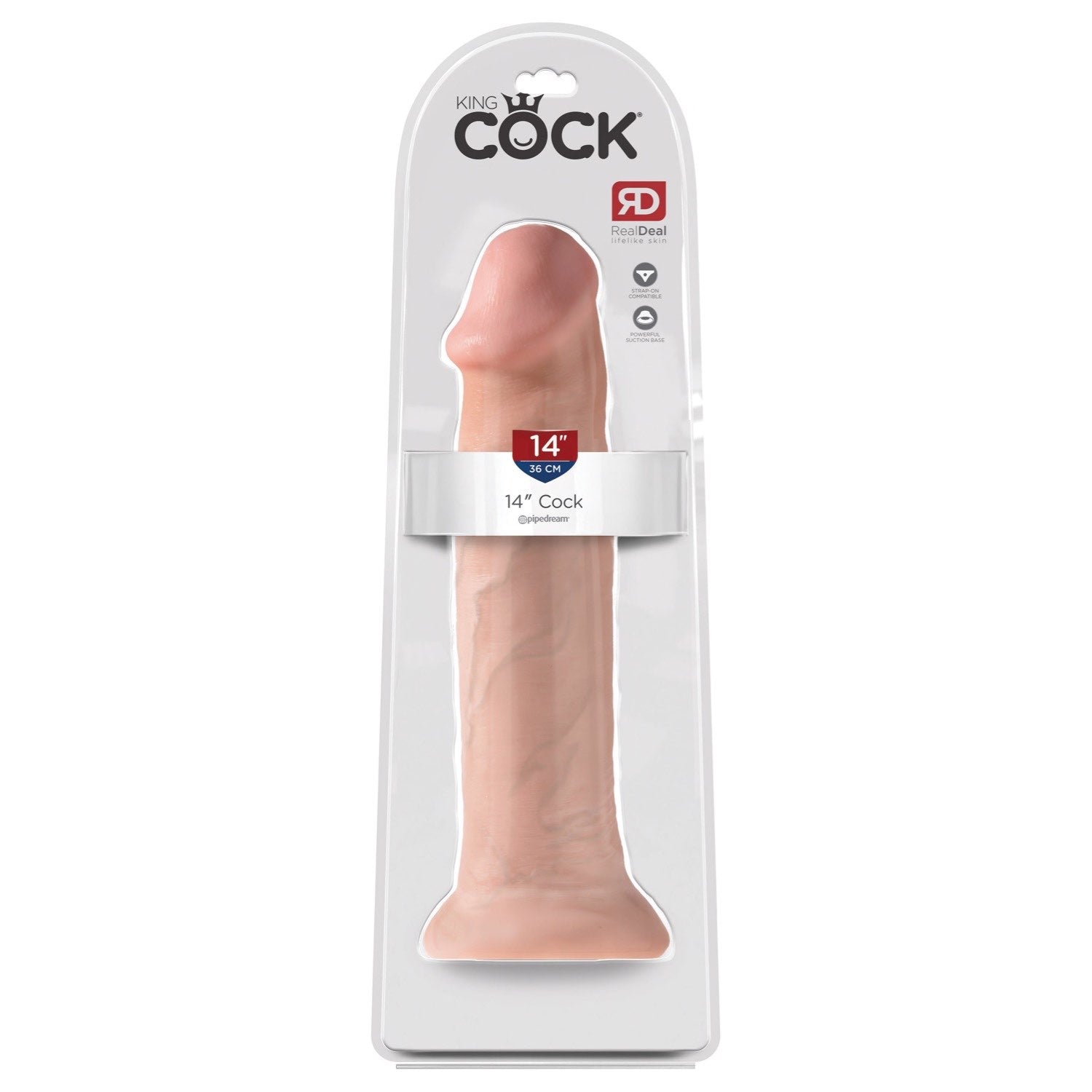 King Cock 14&quot; Cock - Flesh 35.6 cm Dong by Pipedream