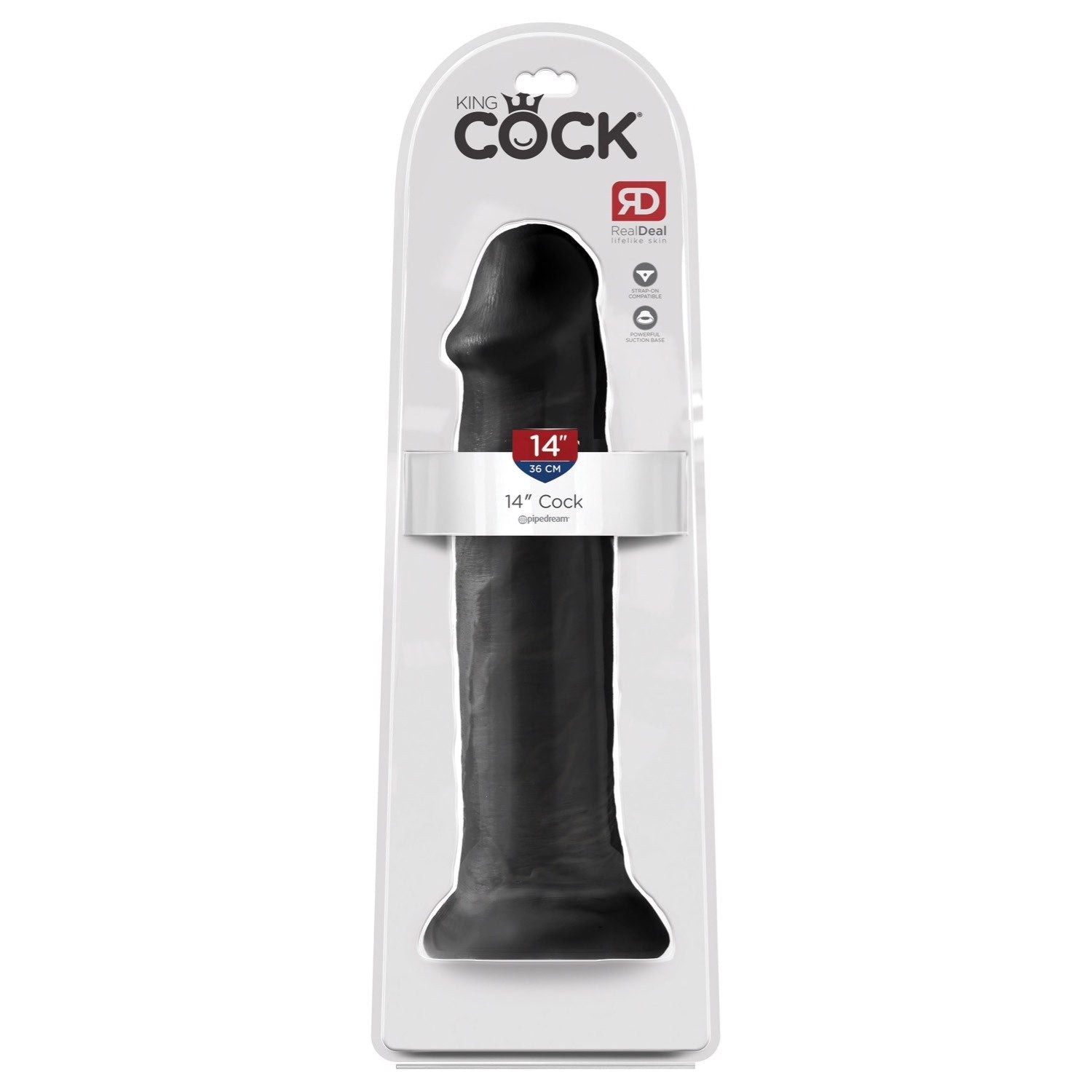 King Cock 14IN Cock - Black by Pipedream