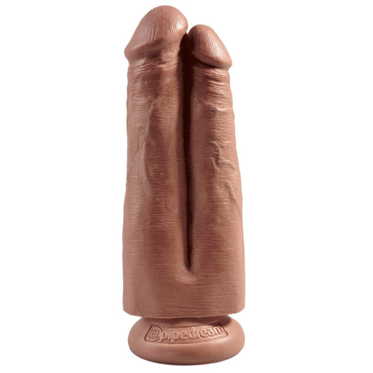 Pipedream King Cock 7In 2 Cocks 1 Hole - Tan