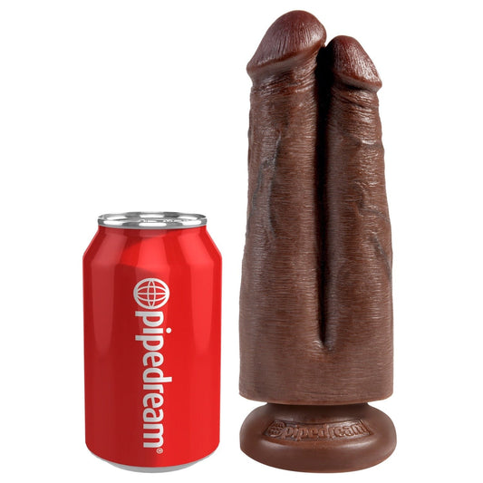 Pipedream King Cock 7In 2 Cocks 1 Hole - Brown