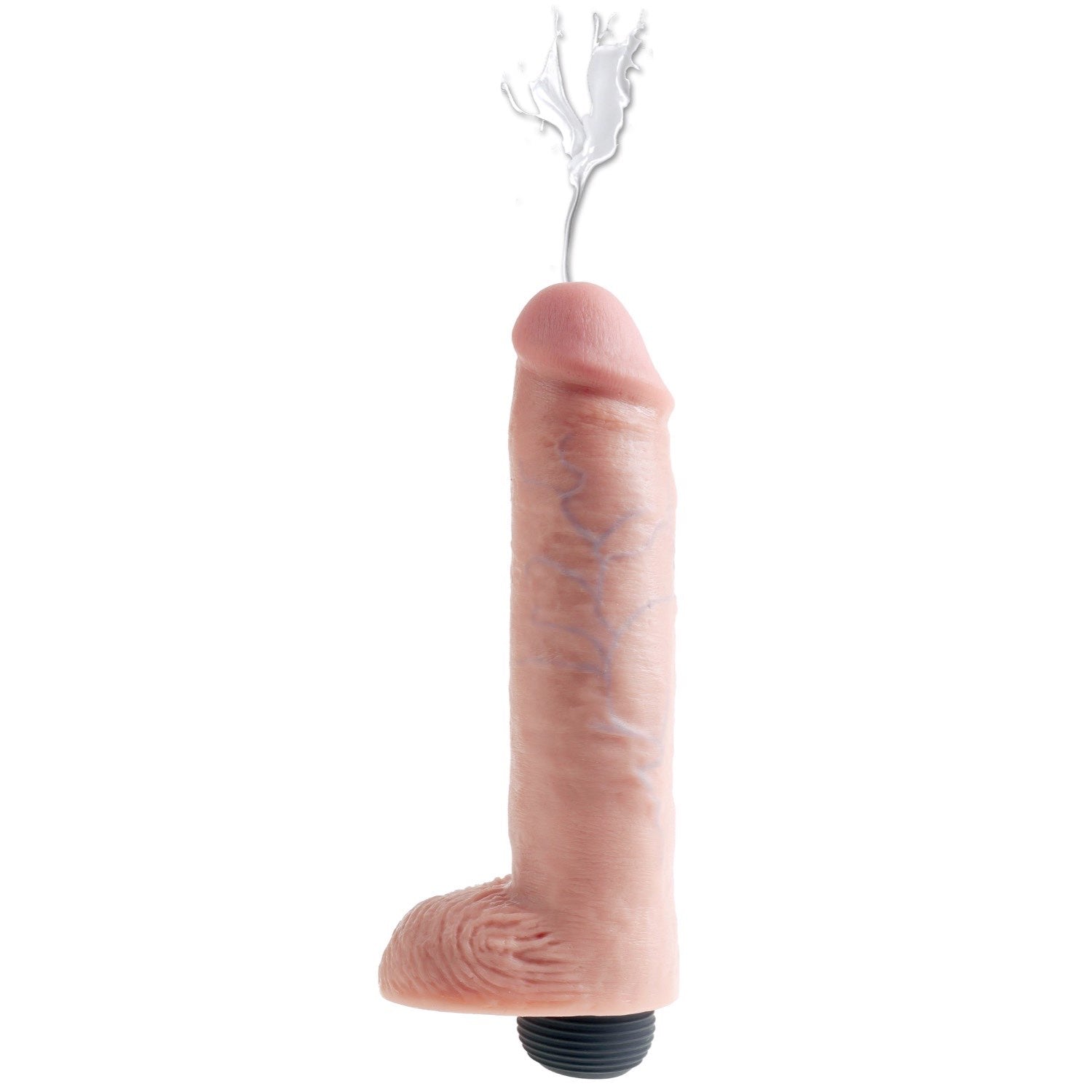 King Cock 10&quot; Squirting Dong With Balls - Flesh 25.4 cm (10&quot;) Squirting Dong by Pipedream