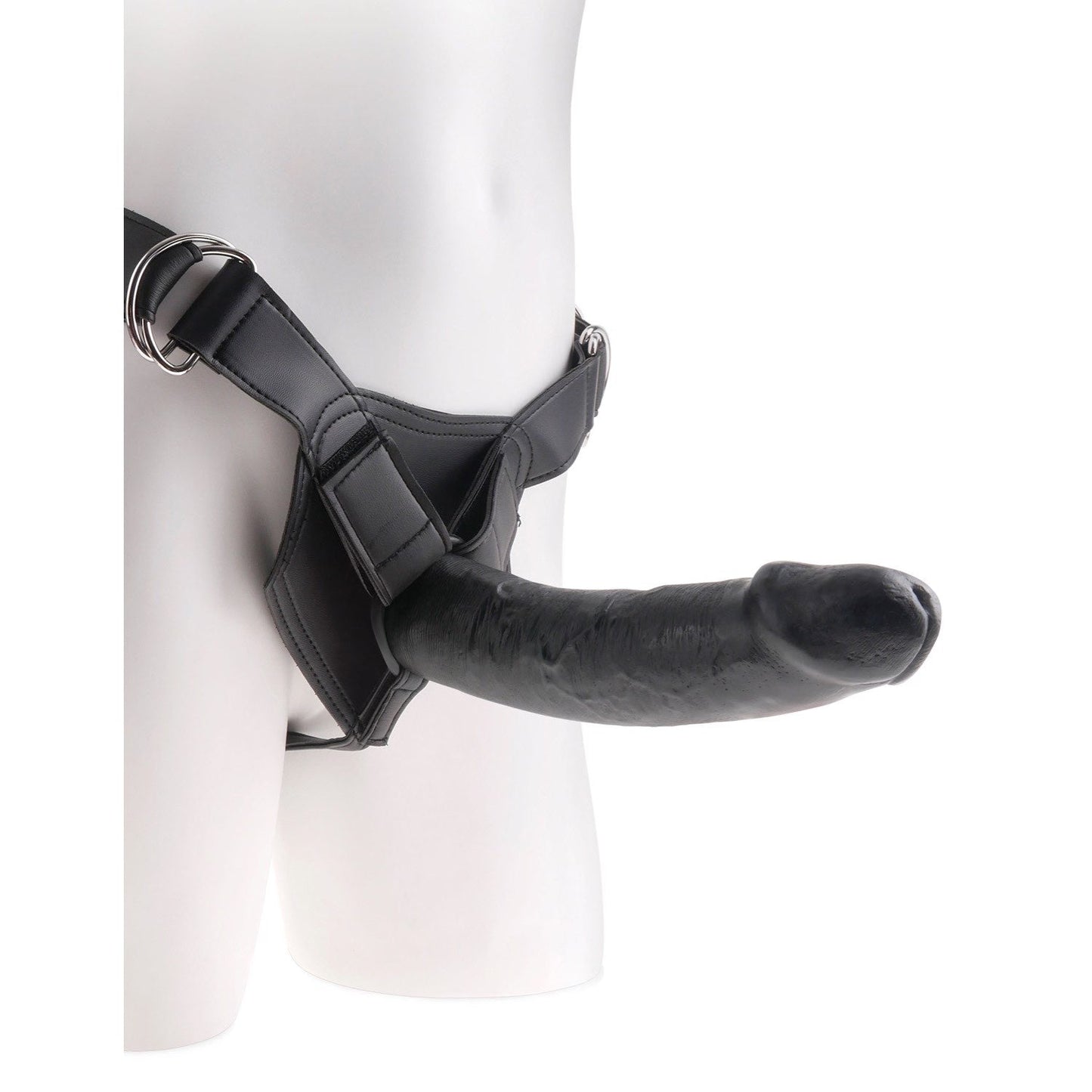 带 9 英寸阴茎的绑带式安全带 - 黑色 22.9 厘米（9 英寸）绑带式