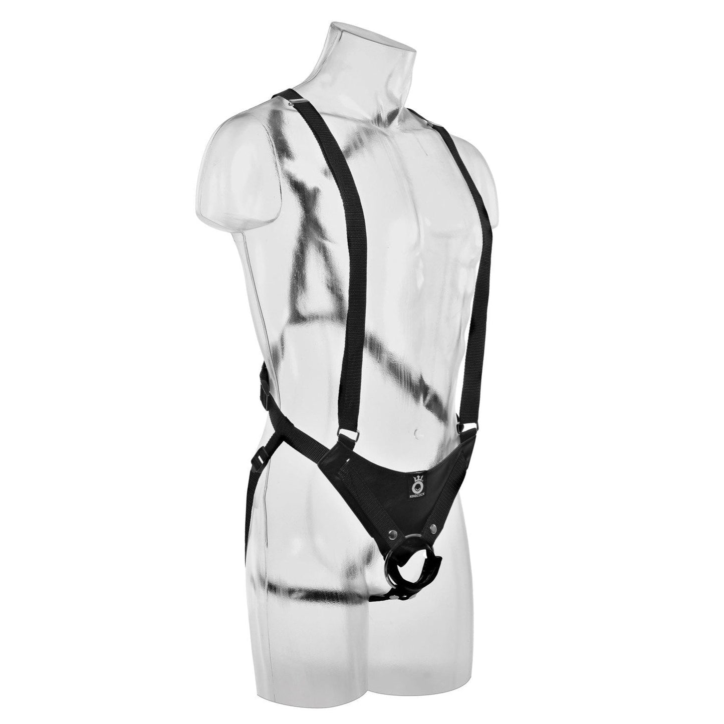 10" Hollow Strap-On Suspender System - Flesh 25.4 cm Hollow Strap-On with Suspender Harness