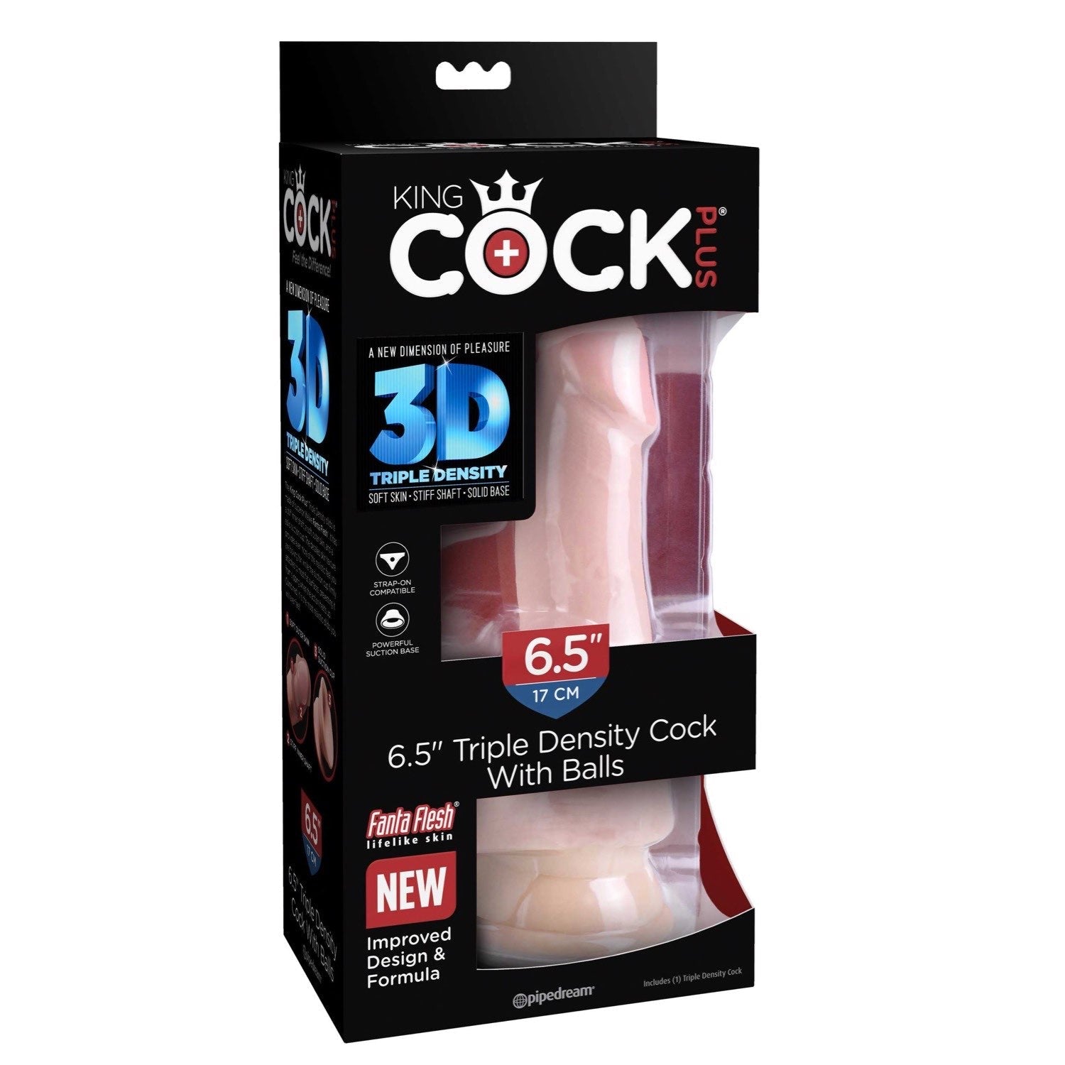 King Cock Plus 6.5&quot; Triple Density Cock with Balls - Flesh 16.5 cm Dong by Pipedream