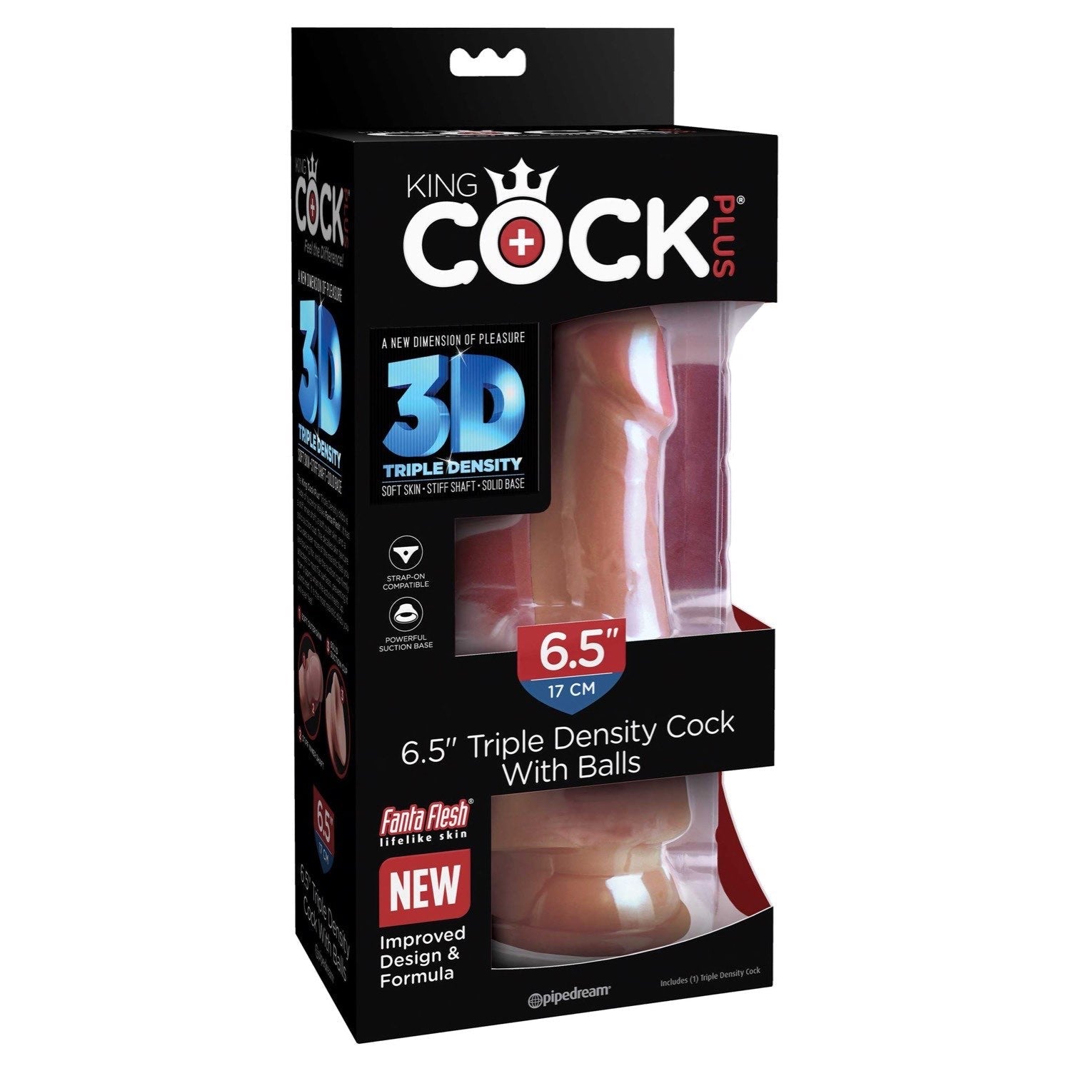 King Cock Plus 6.5&quot; Triple Density Cock with Balls - Tan 16.5 cm Dong by Pipedream