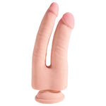 ["2+ Density","Suction Cup","Double-Penetrator"]Plus 9.5" Triple Density Double Penetrator - Flesh 24 cm Double Penetrator Dong