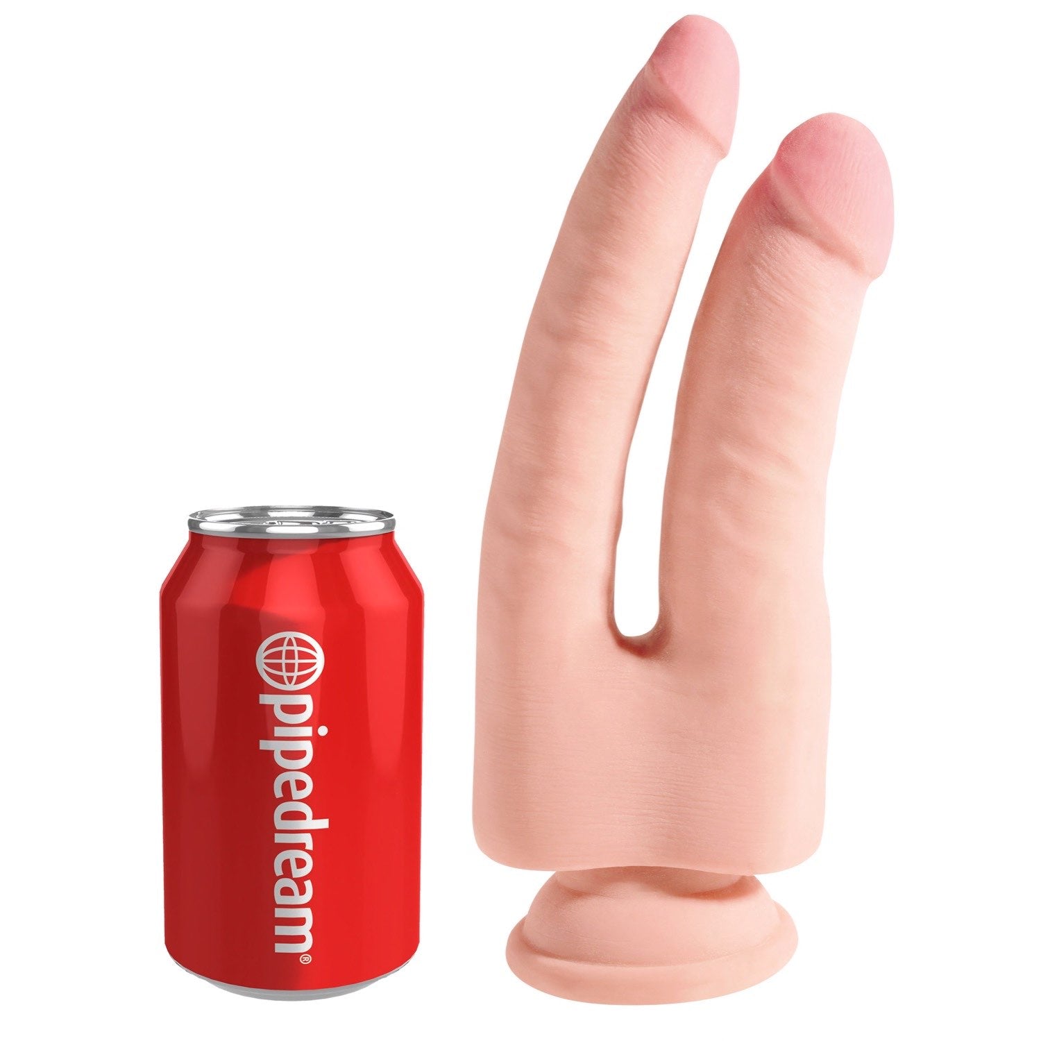 King Cock Plus 9.5&quot; Triple Density Double Penetrator - Flesh 24 cm Double Penetrator Dong by Pipedream