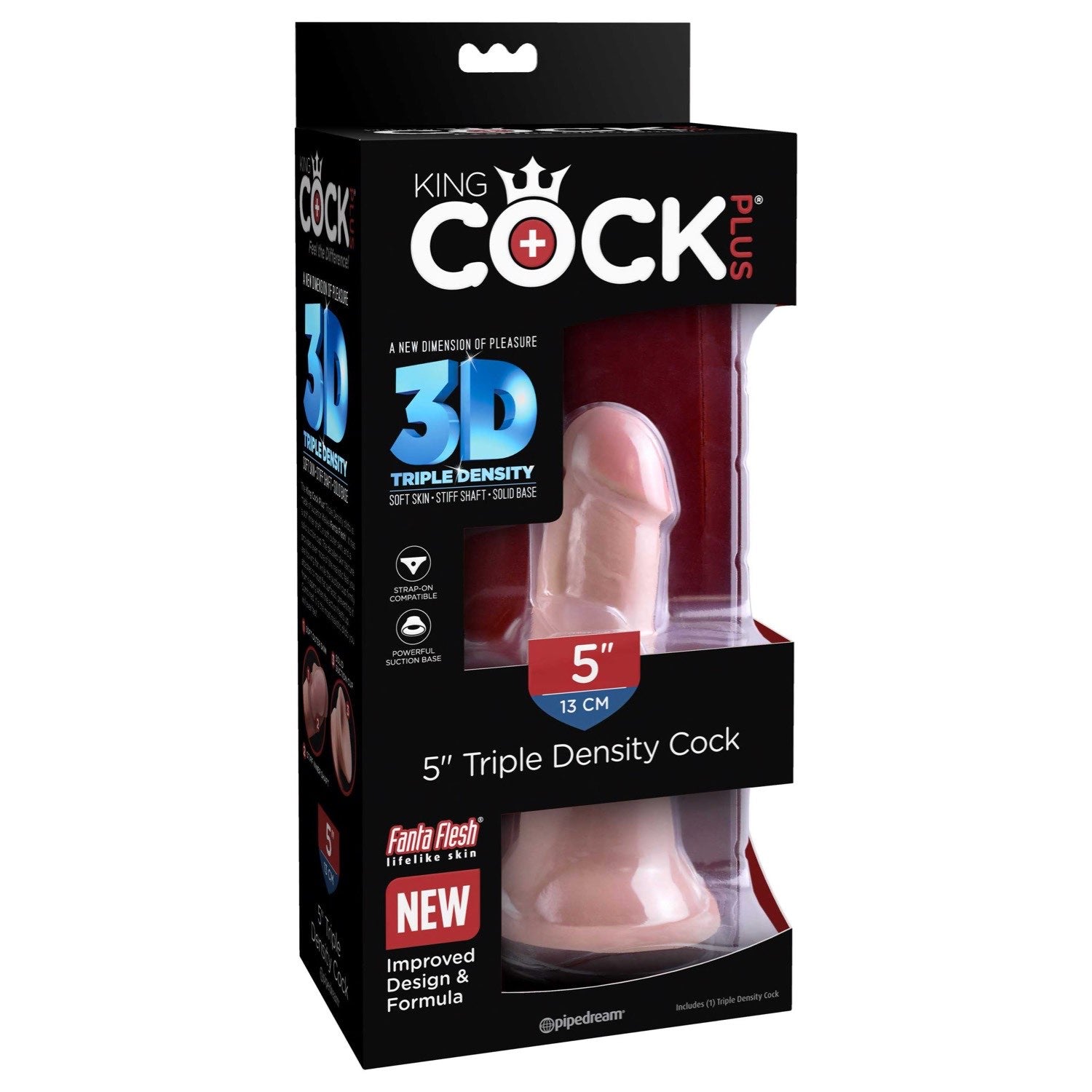 King Cock Plus 5&quot; Triple Density Cock - Flesh 12.7 cm Dong by Pipedream