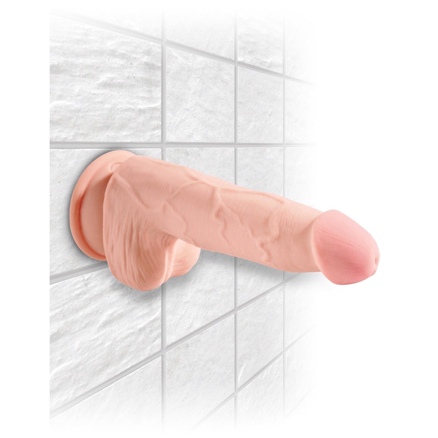 King Cock Plus 5&quot; Triple Density Cock with Balls - Flesh 12.7 Dong by Pipedream