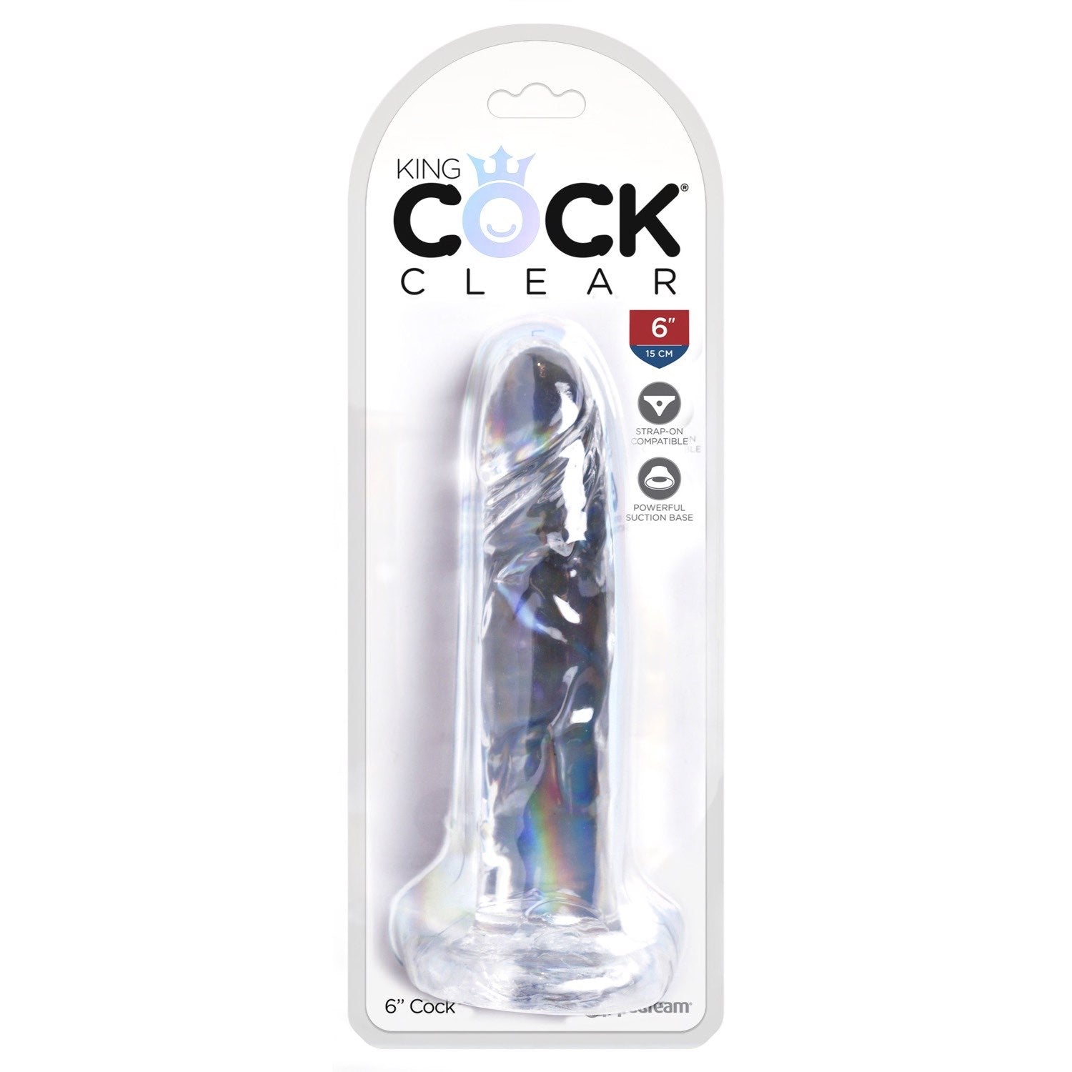 King Cock Clear 6&quot; Cock - Clear 15.2 cm Dong by Pipedream