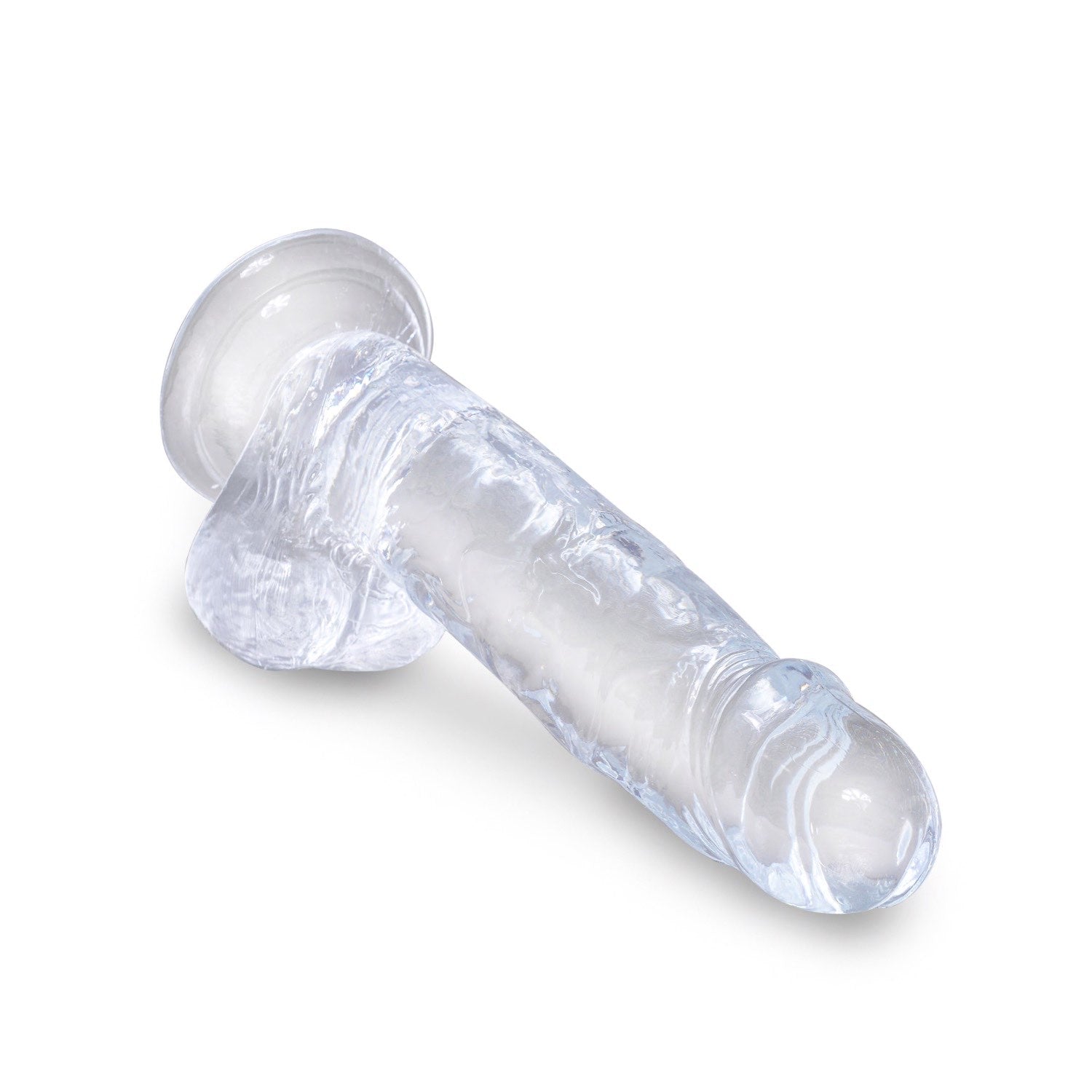 King Cock Clear 7&quot; Cock with Balls - Clear 17.8 cm Dong by Pipedream