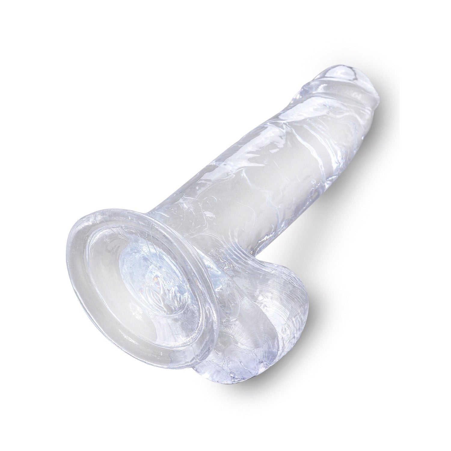 King Cock Clear 7&quot; Cock with Balls - Clear 17.8 cm Dong by Pipedream