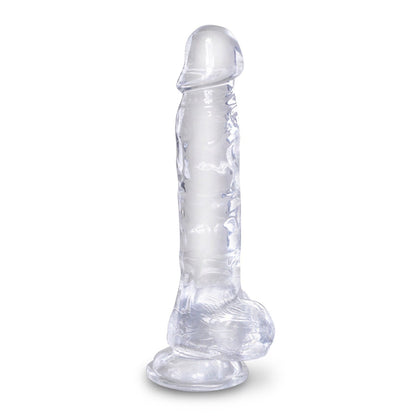 Clear 8" Cock with Balls - Clear 20.3 cm Dong