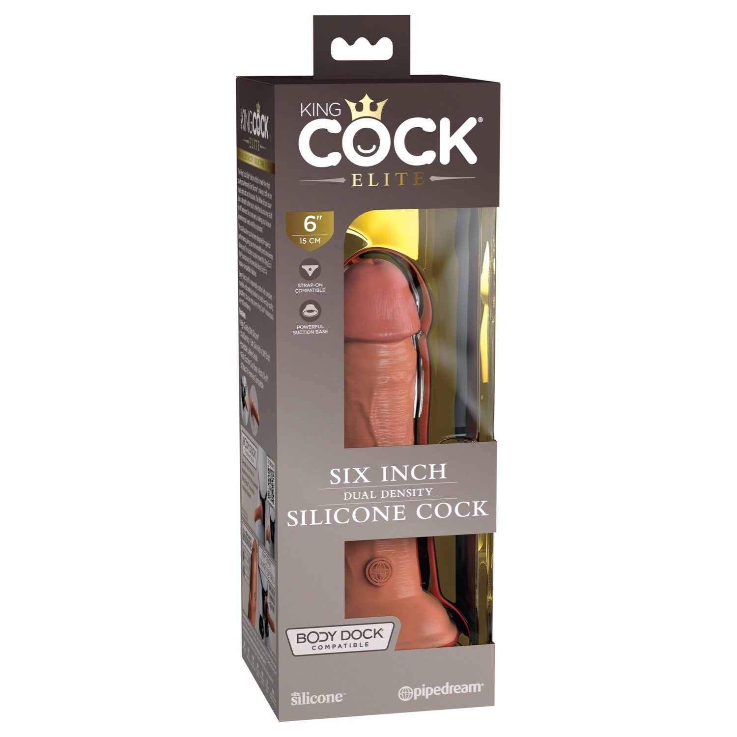 King Cock Elite 6&quot; Dual Density Cock - Tan - Tan 15.2 cm Dong by Pipedream