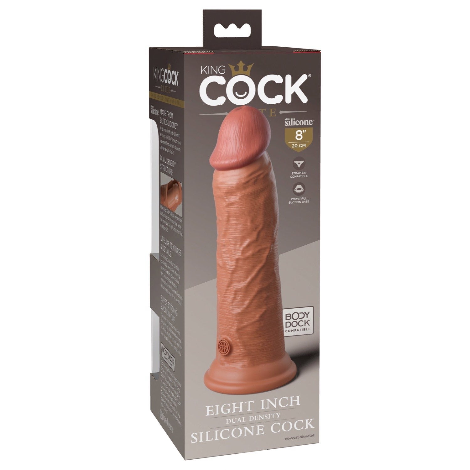 King Cock Elite 8&quot; Dual Density Cock - Tan - Tan 20.3 cm Dong by Pipedream