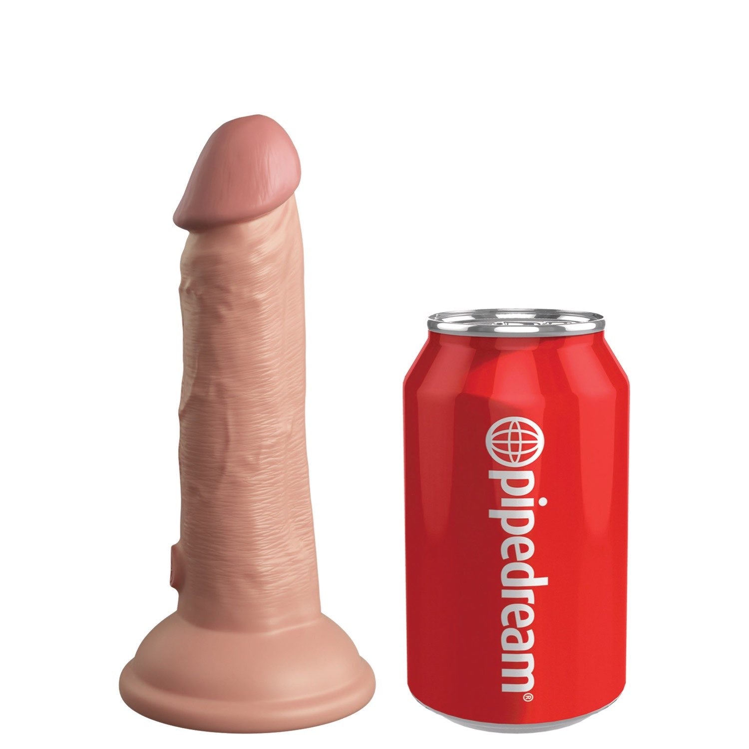 King Cock Elite 6&quot; Vibrating Dual Density Cock - Flesh - Flesh 15.2 cm USB Rechargeable Vibrating Dong by Pipedream