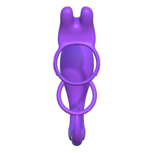 Pipedream Fantasy C-Ringz Fantasy C-ringz Ass-gasm Vibrating Rabbit - Purple Vibrating Cock Ring with Anal Plug