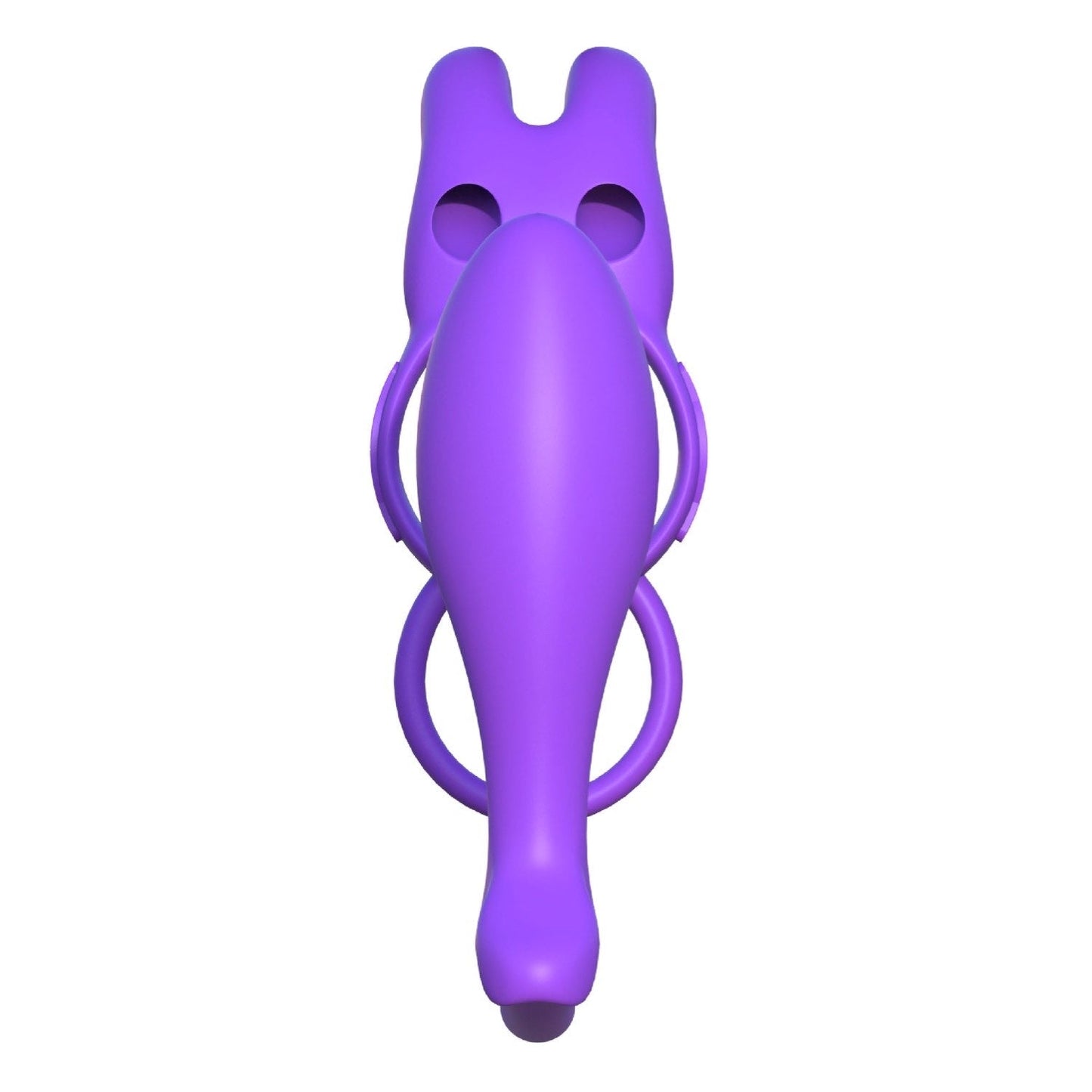 Fantasy C-ringz Ass-gasm Vibration Rabbit - 紫色振动公鸡环带肛门塞