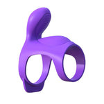 ["Cock Ring"]Fantasy C-ringz Ultimate Couples Cage - Purple Dual Vibrating Penis Cage