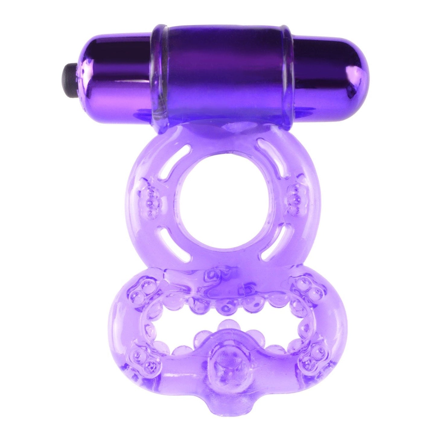 Infinity Super Ring - Purple Vibrating Cock & Balls Ring