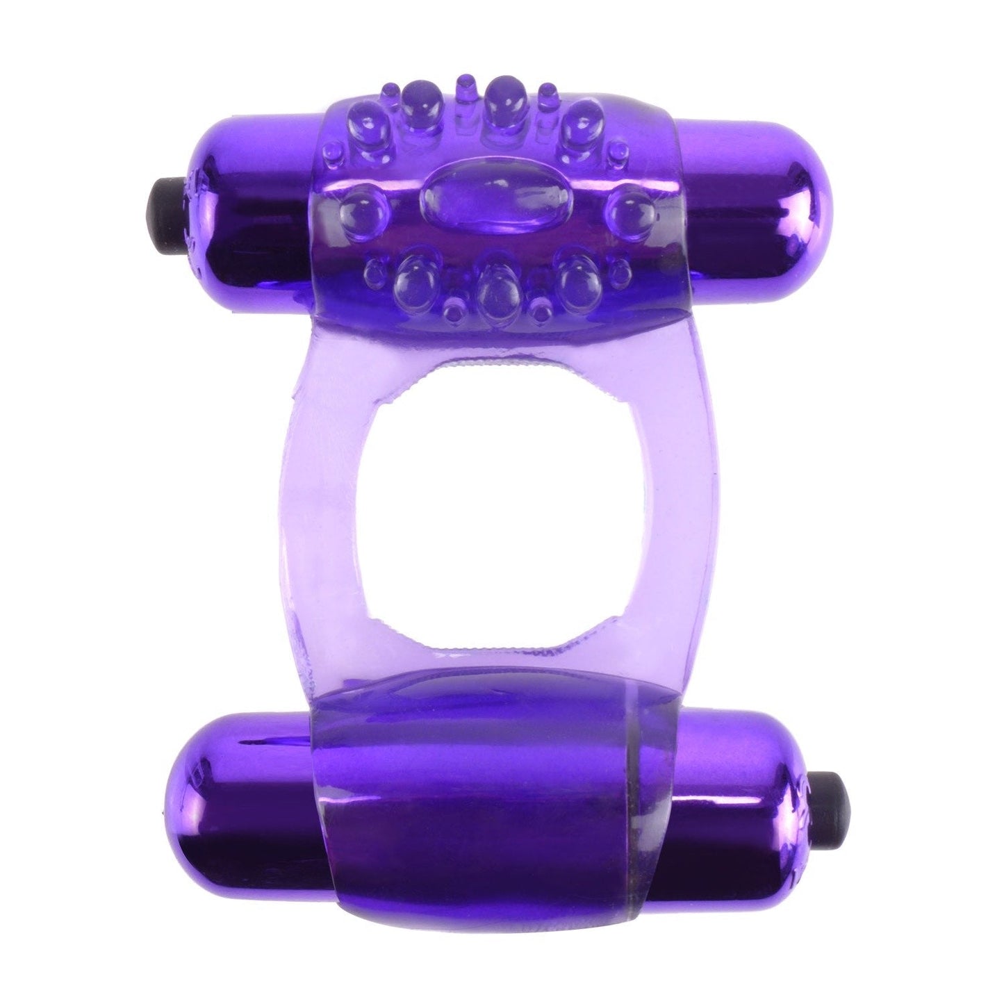 Duo-Vibrating Super Ring - Purple Dual Vibrating Cock Ring