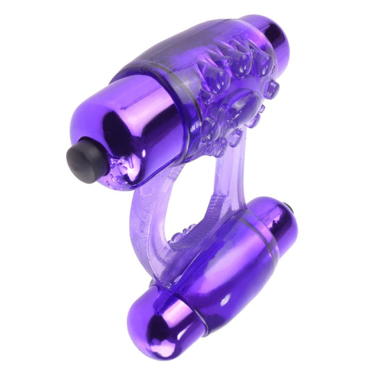 Pipedream Fantasy C-Ringz Duo-Vibrating Super Ring - Purple Dual Vibrating Cock Ring