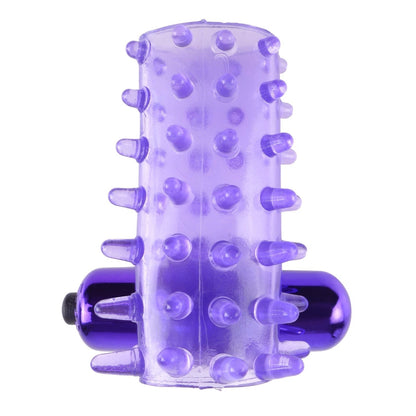 超级振动套-紫色振动阴茎套