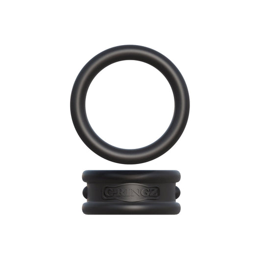 Pipedream 幻想C环 最大宽度硅胶环 - 黑色阴茎环 - 2 件套