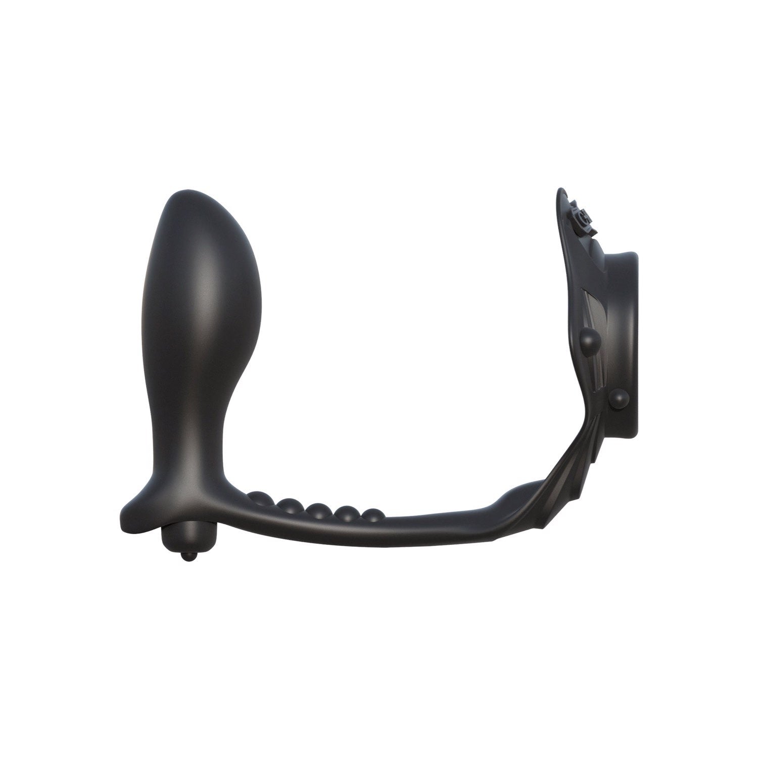 Fantasy C-Ringz Fantasy C-ringz Rock Hard Ass-gasm - Black Cock Ring with Vibrating Anal Plug by Pipedream