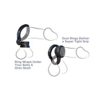 ["Cock Ring","Ball Ring"]Fantasy C-ringz Ironman Duo Ring - Black Cock & Ball Rings