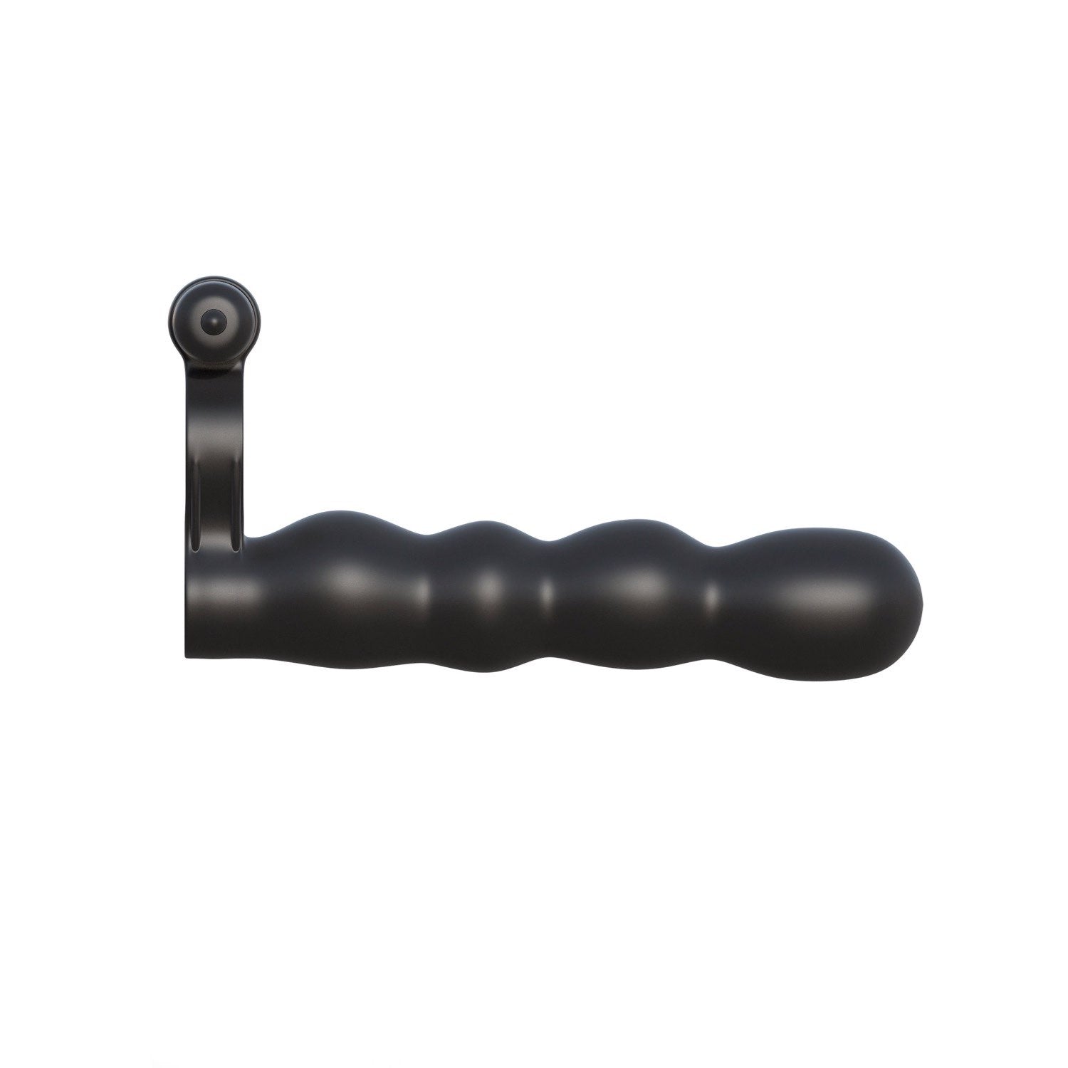 Fantasy C-Ringz Fantasy C-ringz Posable Partner Double Penetrator - Black Vibrating Cock Ring with Anal Penetrator by Pipedream