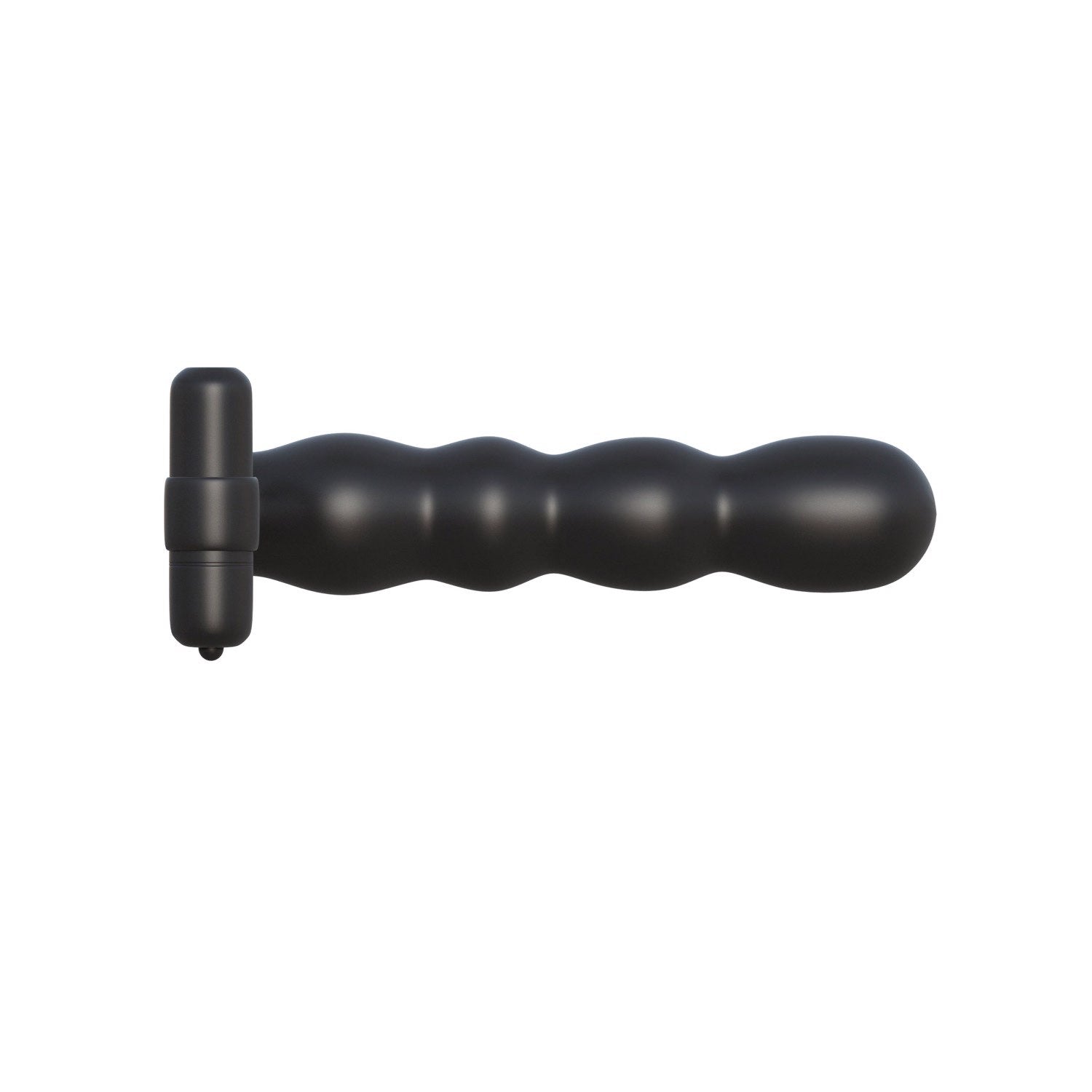 Fantasy C-Ringz Fantasy C-ringz Posable Partner Double Penetrator - Black Vibrating Cock Ring with Anal Penetrator by Pipedream