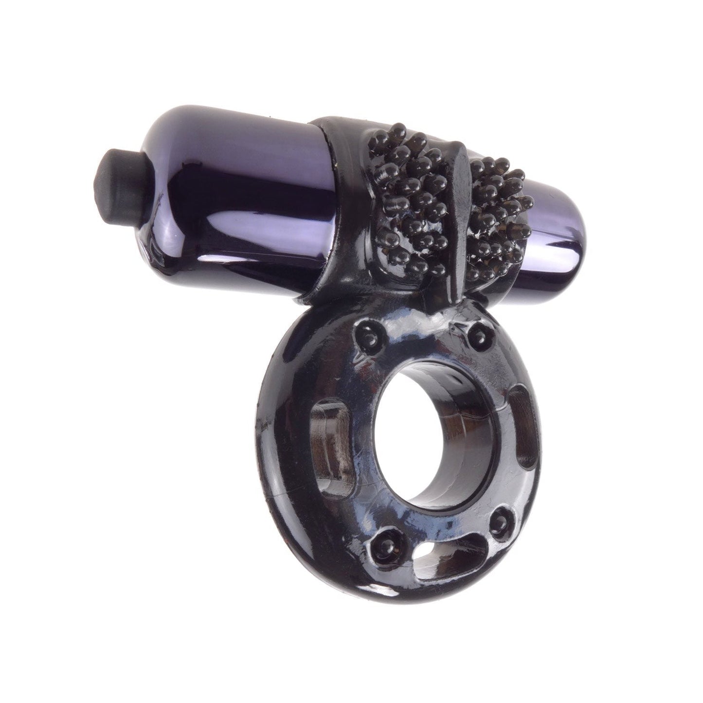 Vibrating Super Ring - Black Vibrating Cock Ring