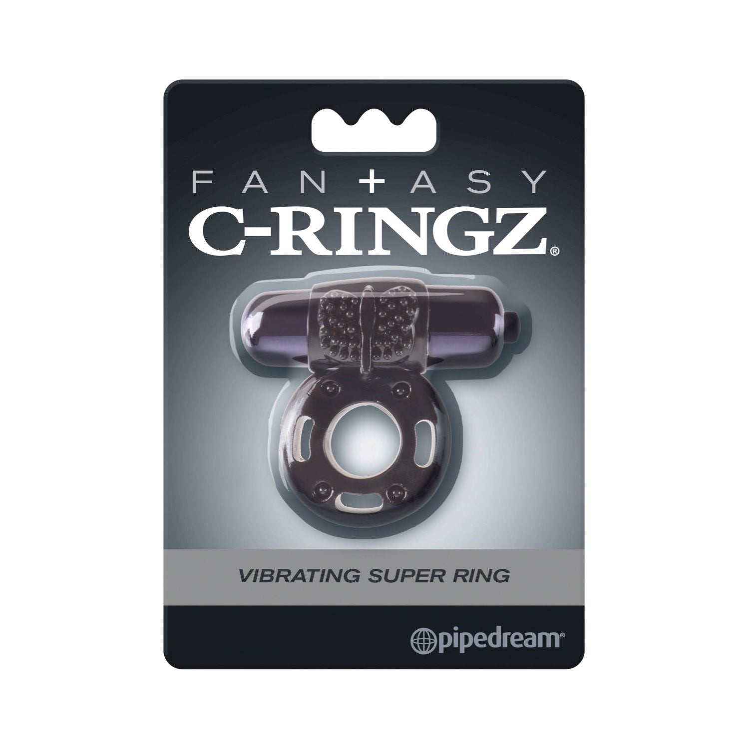 Fantasy C-Ringz Vibrating Super Ring - Black Vibrating Cock Ring by Pipedream