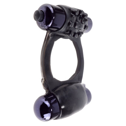 Duo-Vibrating Super Ring - Black Dual Vibrating Cock Ring