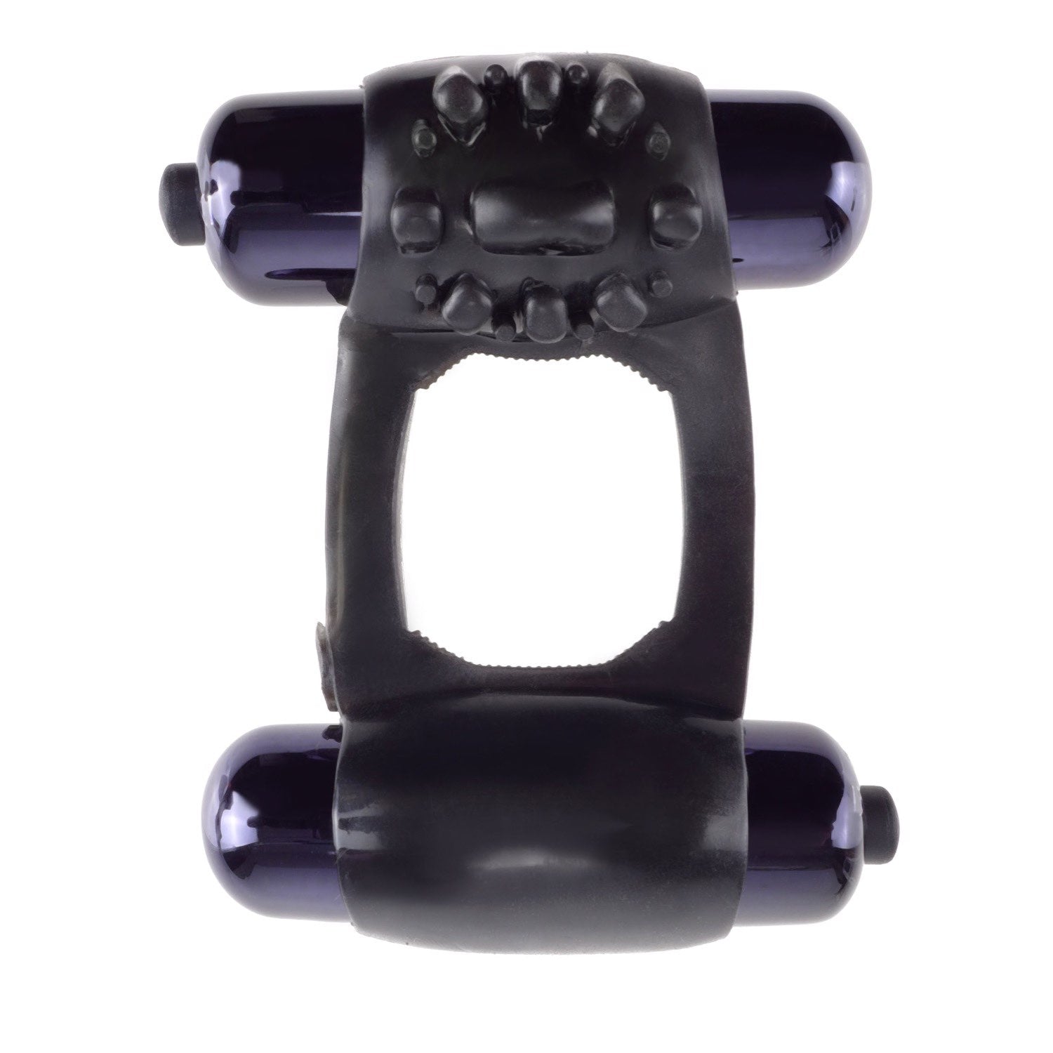Fantasy C-Ringz Duo-Vibrating Super Ring - Black Dual Vibrating Cock Ring by Pipedream
