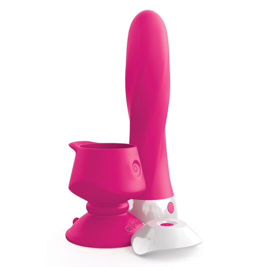 Pipedream 3Some Wall Banger Deluxe - Pink USB Rechargeable Vibrator with Wireless Remote