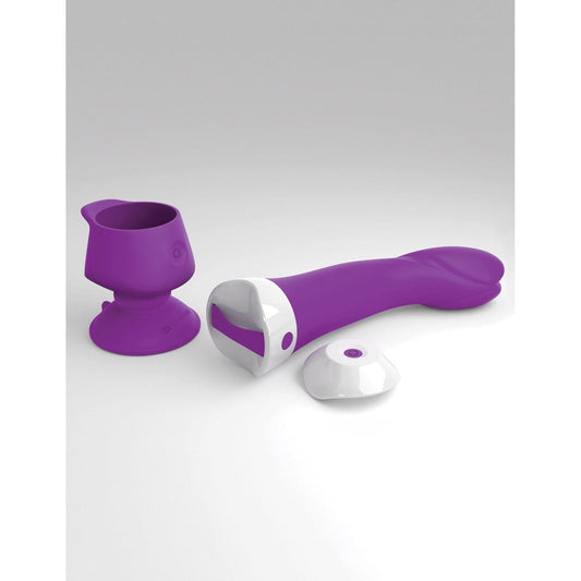 Pipedream 3人 Wall Banger G - 紫色 USB 可充电振动器，带无线遥控器